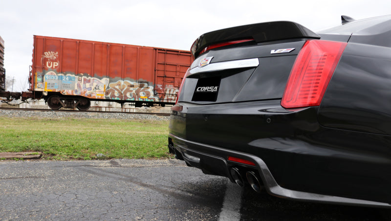 Corsa Performance 2016 Cadillac CTS V 6.2L V8 2.75in Black Xtreme Axle-Back Exhaust 156Z5