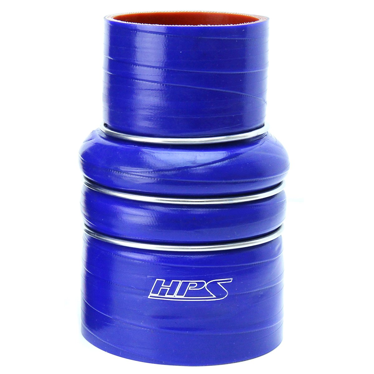 HPS 3-1/2" - 4" ID, 6" Length, Silicone Charge Air Cooler CAC Hose Double Hump Reducer Coupler Bellow Cold Side, High Temp 4-ply Reinforced, 89mm - 102mm ID