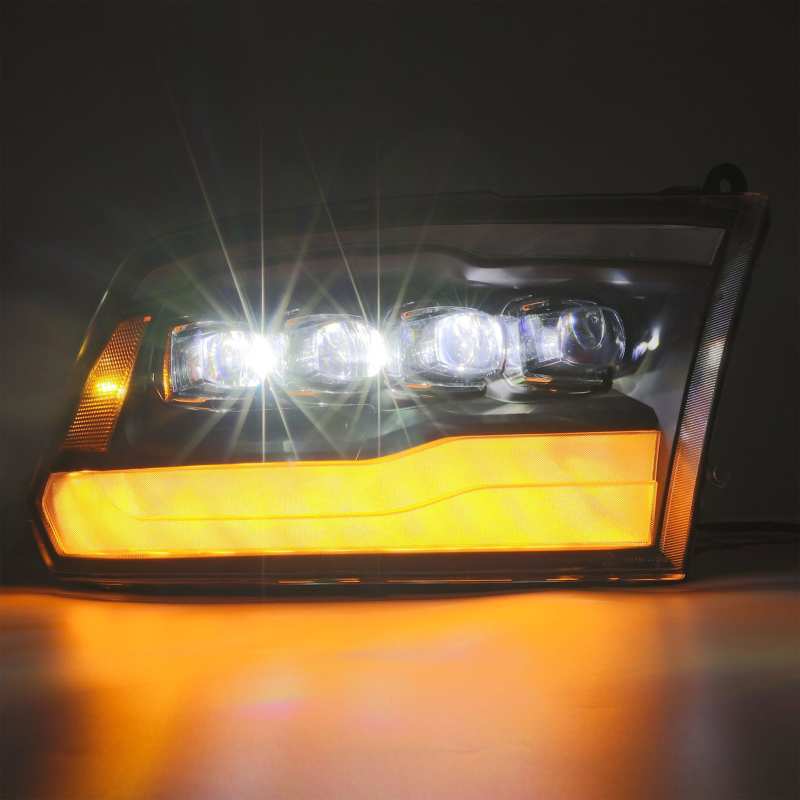 AlphaRex 09-18 Dodge Ram 1500HD NOVA LED Projector Headlights Plank Style Design Chrome w/DRL 880591