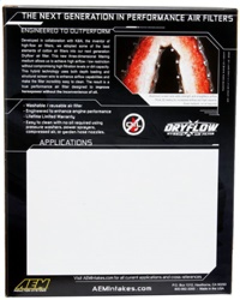 AEM Induction AEM 06-10 Toyota Yaris DryFlow Air Filter 28-20360