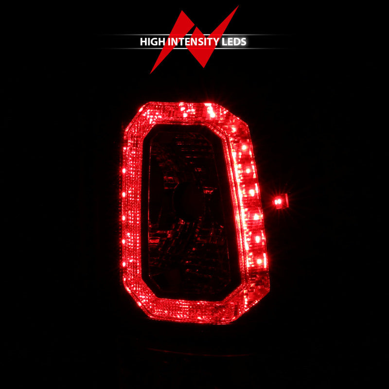 ANZO 2003-2006 Chevy Silverado 1500 LED Taillights Plank Style Black w/Clear Lens 311327