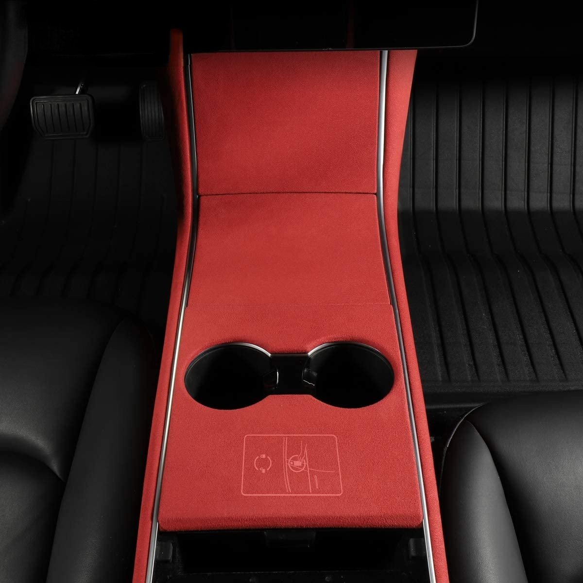 Alcantara Central Control Panel Sticker for Tesla Model 3