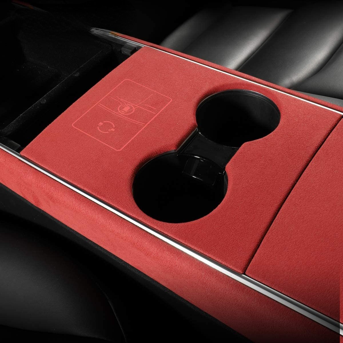 Alcantara Central Control Panel Sticker for Tesla Model 3
