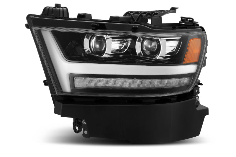 AlphaRex 19-20 Ram 1500HD PRO-Series Proj Headlights Plnk Style Jet Blk w/Activ Light/Seq Signal/DRL 880513