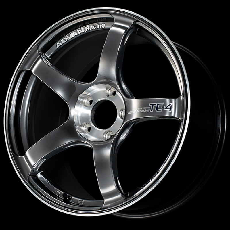 Advan TC-4 SE 17x8.0 / +45 Offset / 5x114.3 / 73mm Bore / Racing Hyper Black and Diamond Cut YADS7G45EHBF