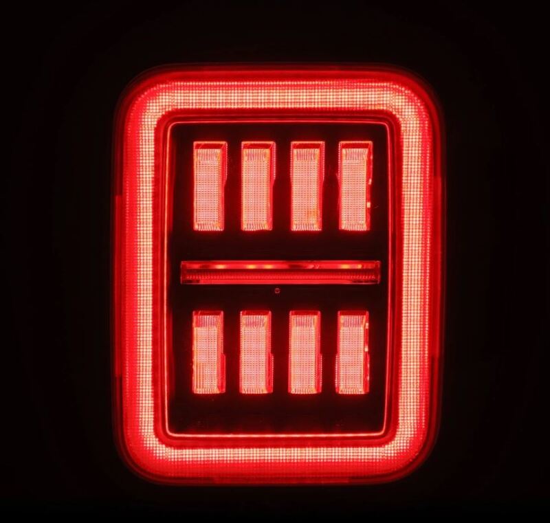 AlphaRex 19-24 Jeep Gladiator JT Nova-Series Prismatic LED Tail Lights - Alpha-Black 602050