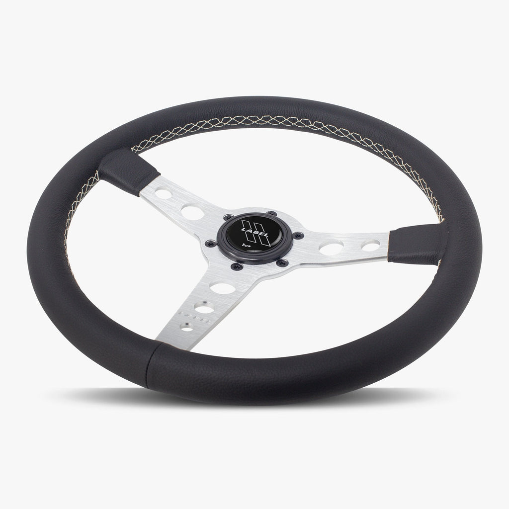 The Daytona | Black Leather | Silver Spoke | White Stitch
