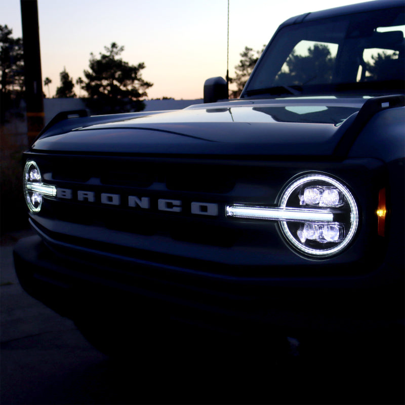 AlphaRex 21-23 Ford Bronco NOVA LED Projector Headlights Black 880260