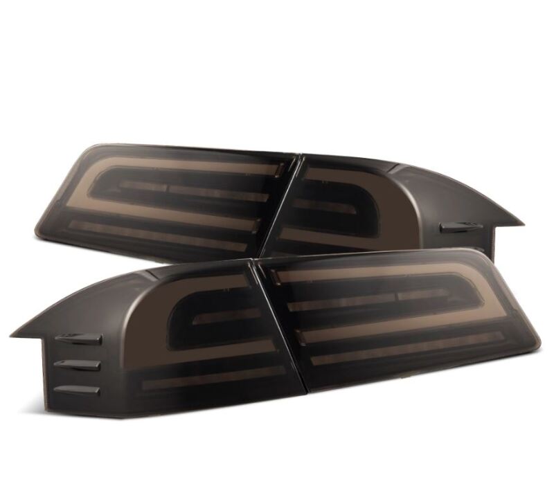 AlphaRex 12-21 Tesla Model S LUXX-Series LED Tail Lights - Black 601120