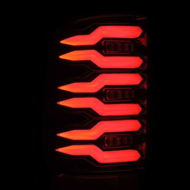 AlphaRex 07-13 GMC Sierra 1500/2500HD/3500HD Luxx Series LED Tail Lights - Alpha Black 630070