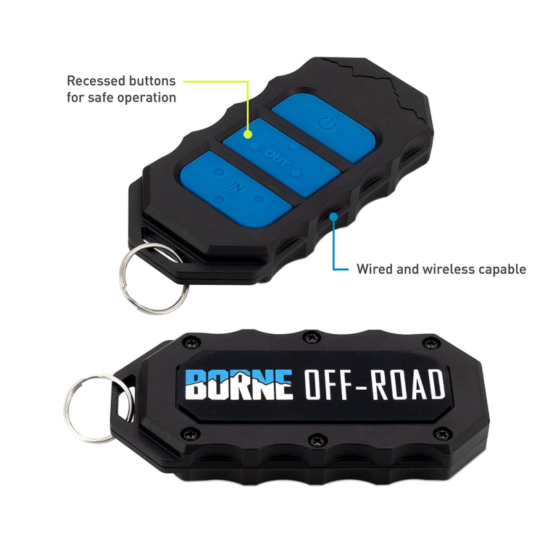 Borne Off-Road 10K Winch - Black Synthetic Rope BNWN-10-SBK