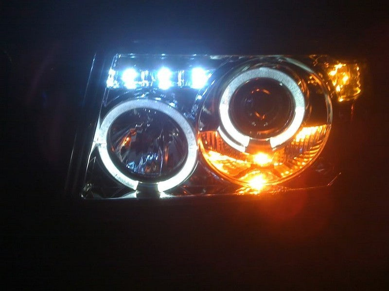 Spyder Ford Ranger 01-11 1PC Projector Headlights LED Halo LED Blk PRO-YD-FR01-1PC-HL-BK 5010490