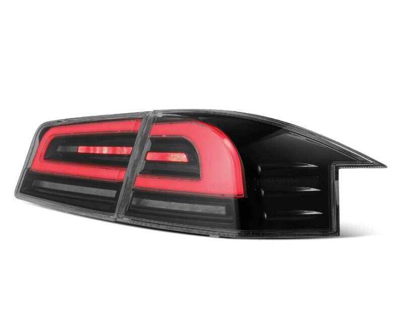AlphaRex 12-21 Tesla Model S LUXX-Series LED Tail Lights - Black/Red 601130