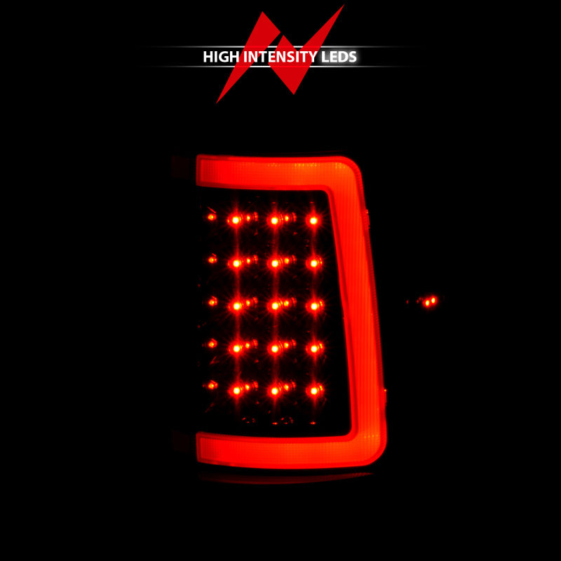 ANZO 2004-2006 Ford F-150 LED Tail Lights w/ Light Bar Black Housing Smoke Lens 311343