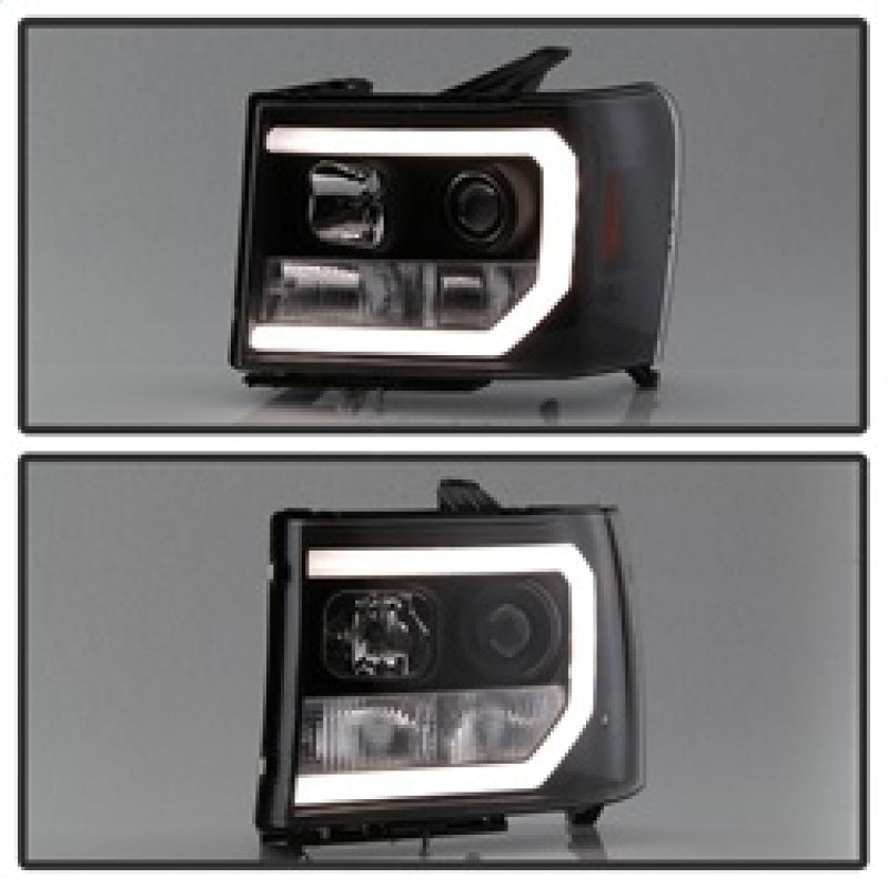 Spyder GMC Sierra 1500/2500/3500 07-13 V2 Projector Headlights- Black PRO-YD-GS07V2-LBDRL-BK 5083630