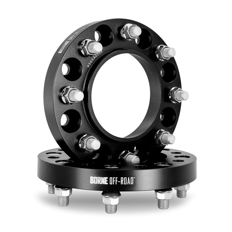 Borne Off-Road Wheel Spacers 8x180 124.1 45 M14 Black BNWS-009-450BK