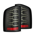 AlphaRex 07-13 Chevrolet Silverado 1500 (Ex. Hybrid Models) LUXX-Series LED Tail Lights Alpha-Black 620090