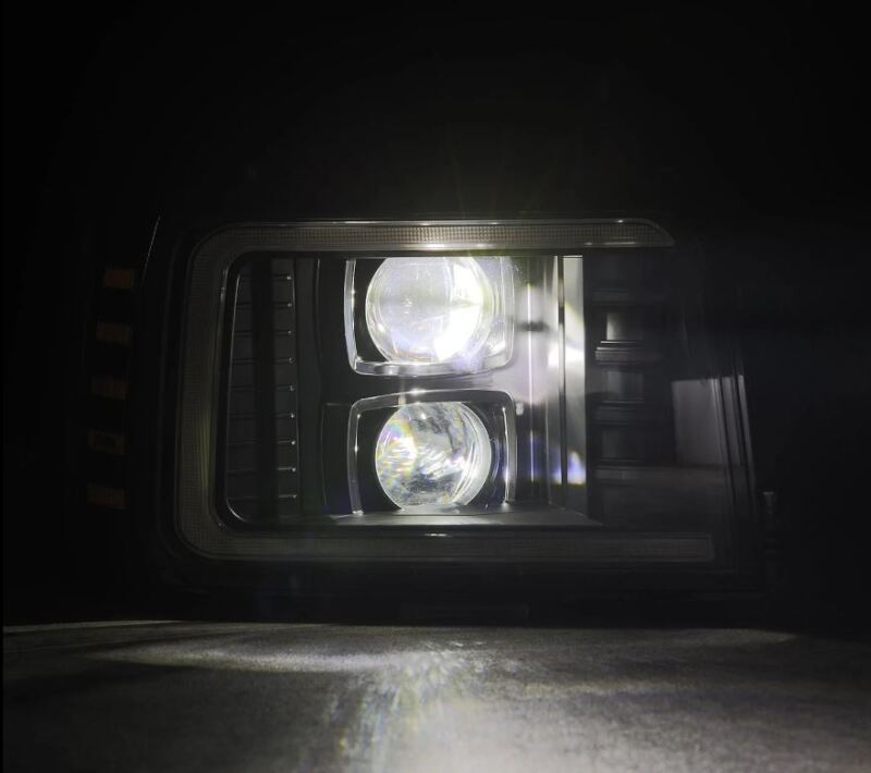 AlphaRex 92-96 Ford F-Series/Bronco PRO-Series Proj Headlight Blk w/Seq. Sig & DRL 880266