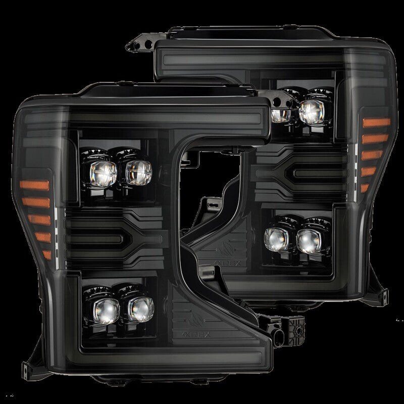 AlphaRex 20-22 Ford F-250/350/450 SD NOVA-Series LED Proj Headlights Alpha-Bk w/Acv Light SS & SBDRL 880340