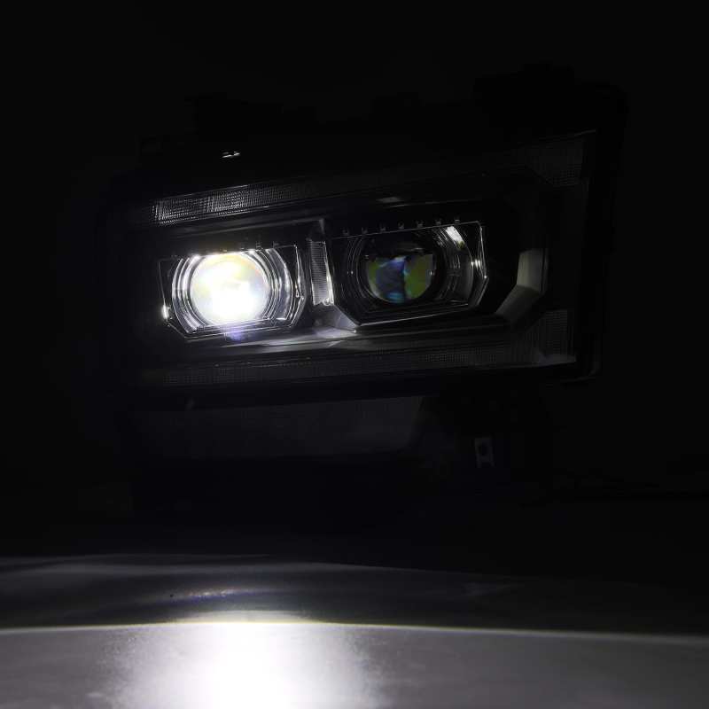 AlphaRex 19-21 Ram 2500 LUXX LED Proj Headlights Plank Style Black w/Activ Light/Seq Signal/DRL 880550
