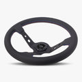 The Daytona | Black Perforated Leather | Black Spoke | Bavarian Stitch