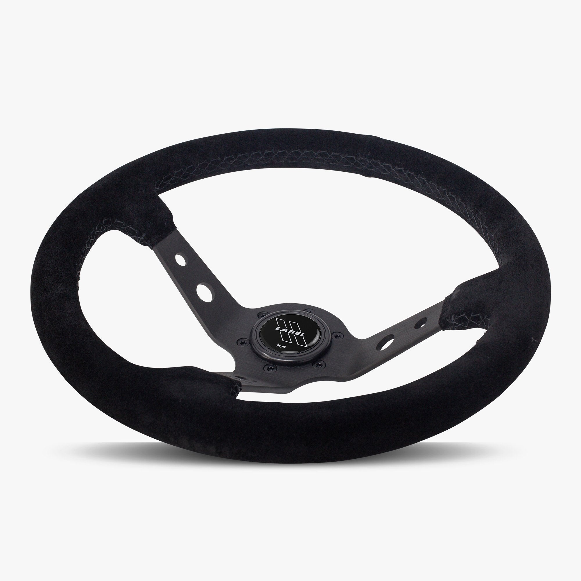 The Daytona | Black Alcantara Suede | Black Spoke | Black Stitch