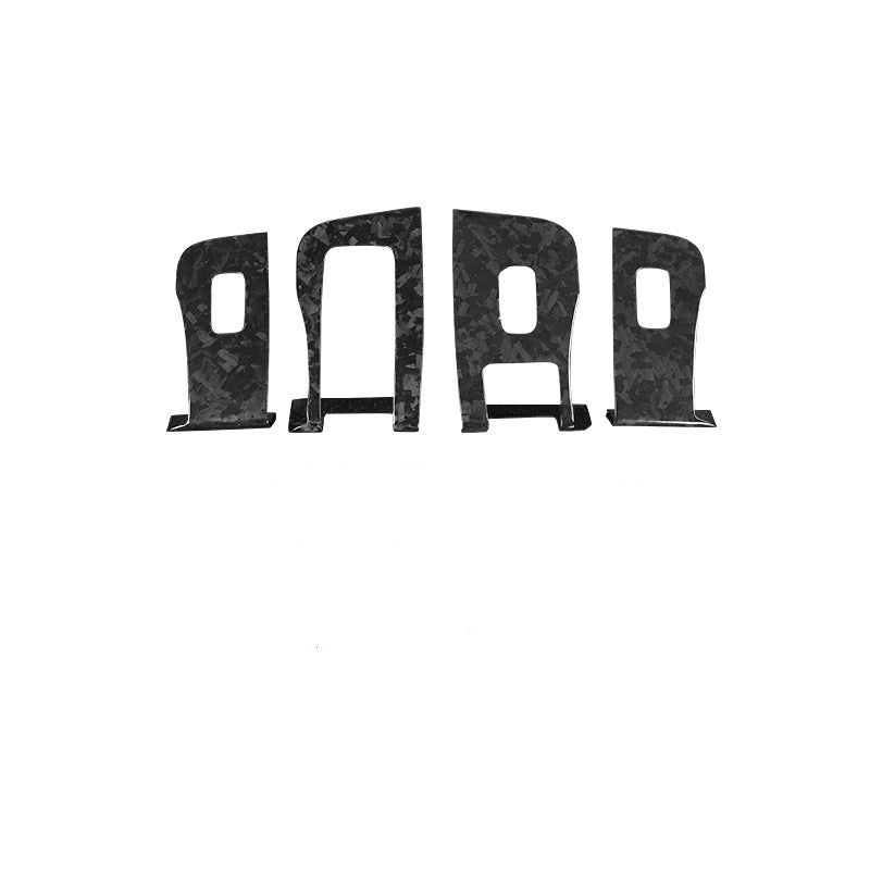 Dry Carbon Fiber Window & Door Switch Covers for Model Y / Model 3 Highland（Left Hand Drive）