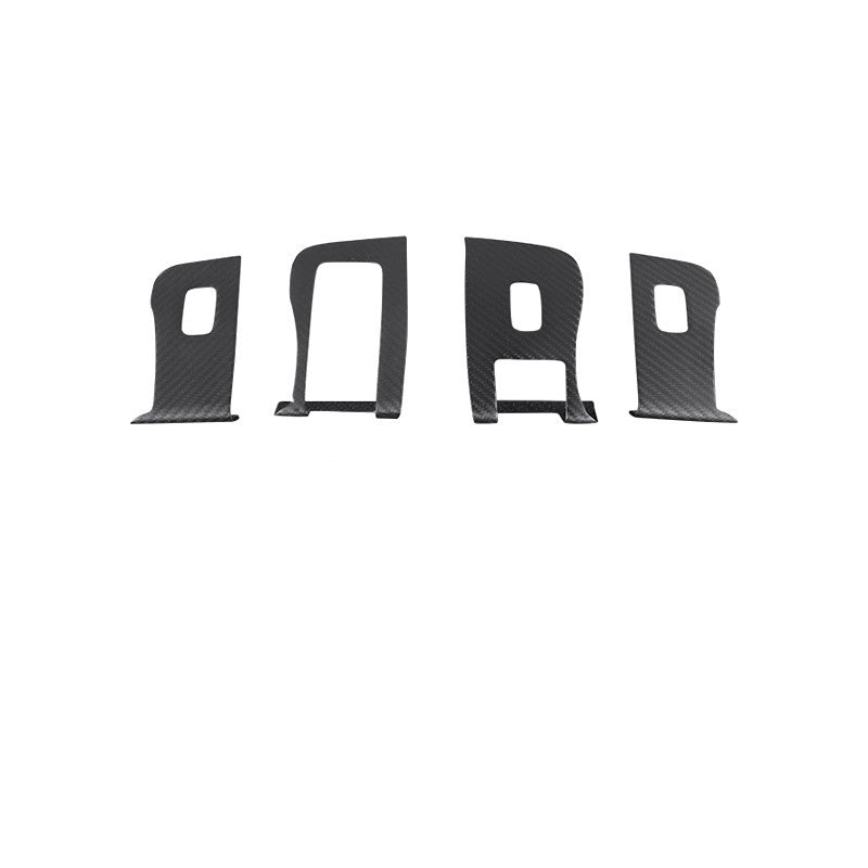 Dry Carbon Fiber Window & Door Switch Covers for Model Y / Model 3 Highland（Left Hand Drive）