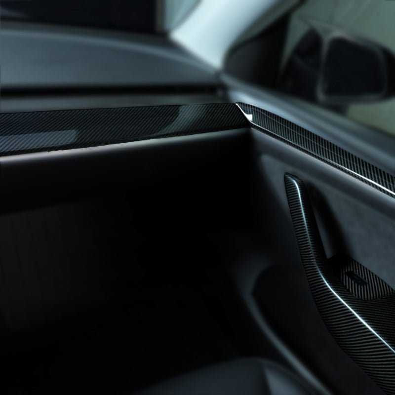 Dry Carbon Fibre Door Armrest Covers for Tesla Model Y / Model Y Juniper