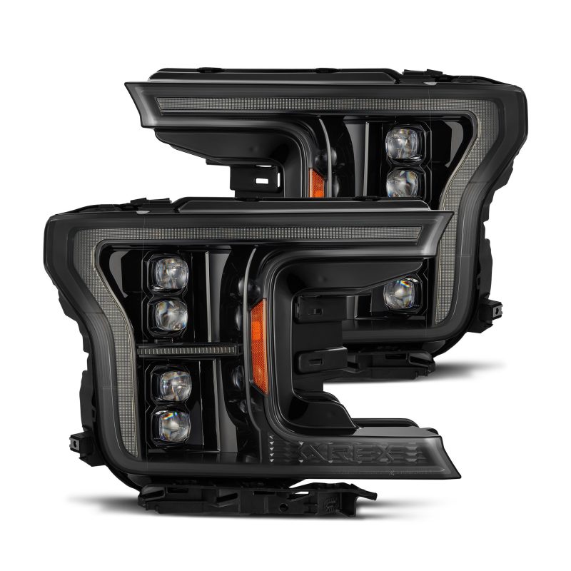 AlphaRex 18-20 Ford F-150 NOVA LED Proj Headlight Alpha Blk (14th Gen G2 Style) 880249