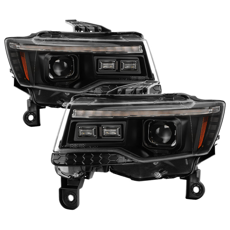 SPYDER 14-21 Jeep Grand Cherokee Proj Headlights - Halogen Model Only - PRO-YD-JGC14HALSI-SBGR-BK 5088949