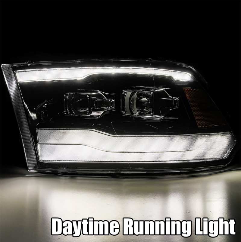 AlphaRex 09-18 Dodge Ram 1500HD PRO-Series Projector Headlights Plank Style Chrome w/Seq Signal/DRL 880598