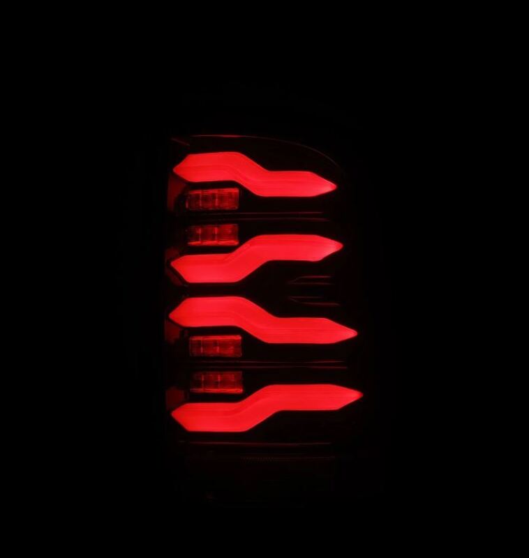AlphaRex 09-18 Dodge RAM LUXX-Series LED Taillights Black Red w/Actv Light & SS 640002