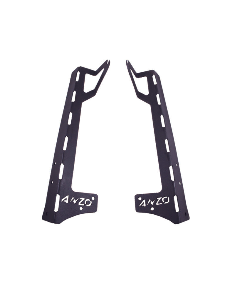 Anzo 2007-2015 Jeep Wrangler LED Bar Windshield Mounting Brackets