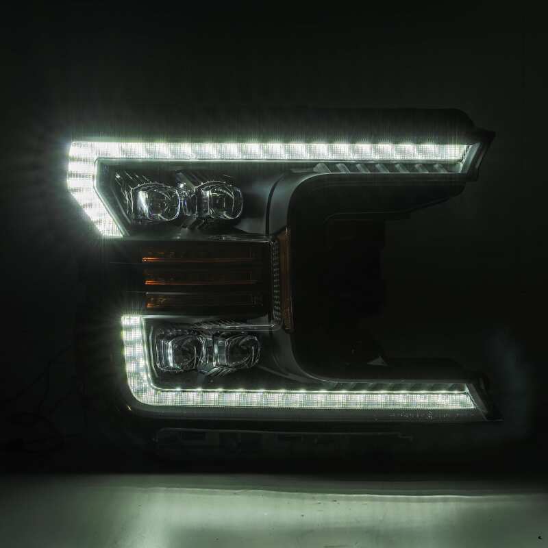 AlphaRex 18-19 Ford F-150 NOVA LED Proj Headlights Plank Style Matte Black w/Activ Light/Seq Signal 880182