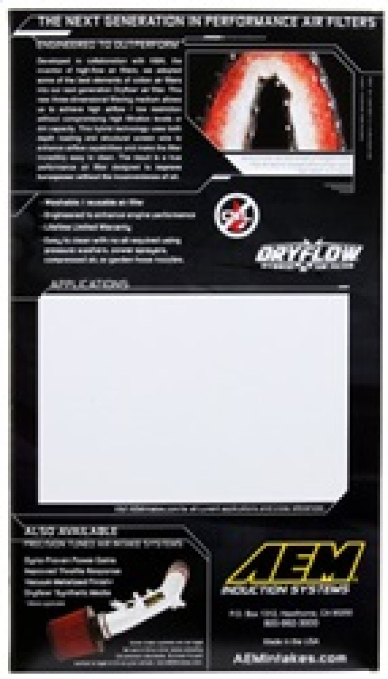 AEM Induction AEM Dryflow Air Filter for 07-16 Audi A4 1.8L TFSI 28-20945