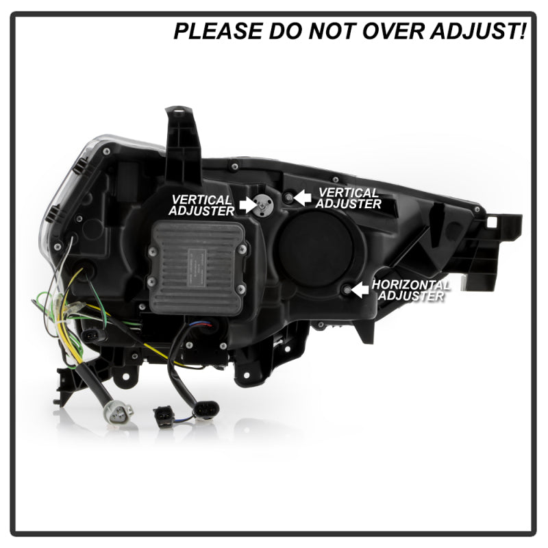 SPYDER Apex 14-20 Toyota 4Runner High-Power LED Module Headlights - Black (PRO-YD-T4R14AP-SEQ-BK) 5088697