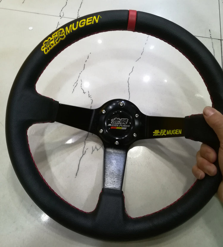 Leather deep dish Steering Wheel 14 inch