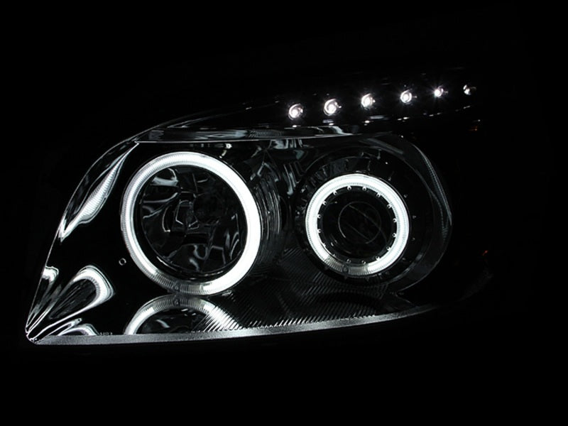 Anzo 2006-2008 Toyota Rav4 Projector Headlights w/ Halo Black