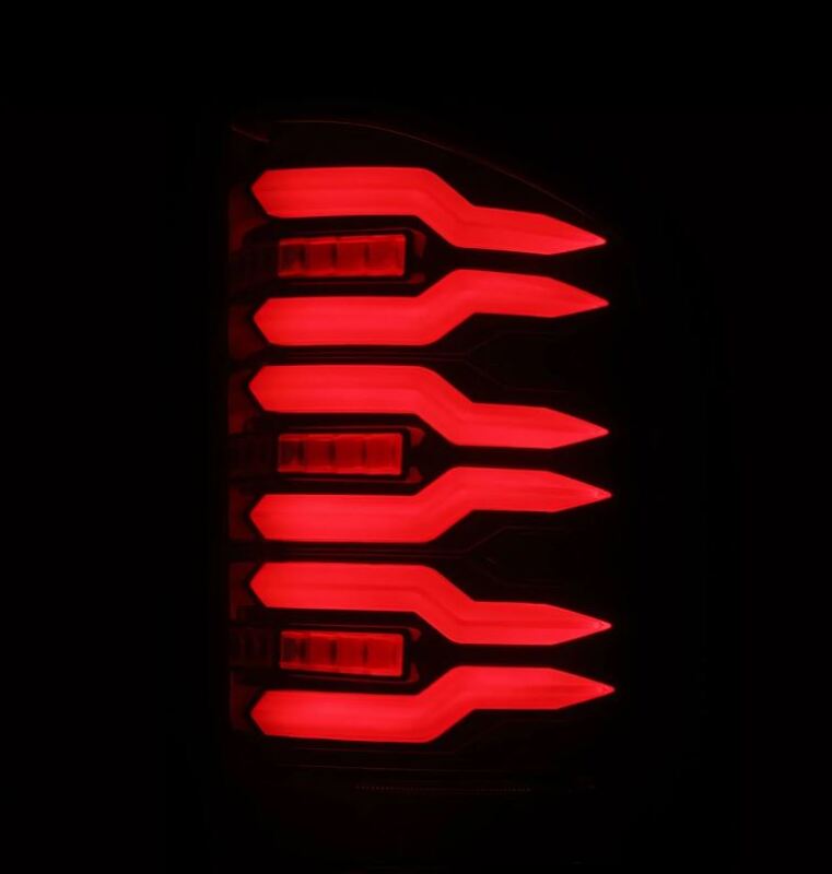 AlphaRex 07-14 Chevrolet Silverado 1500/2500HD/3500HD Luxx-Series LED Tail Lights Black/Red 620000