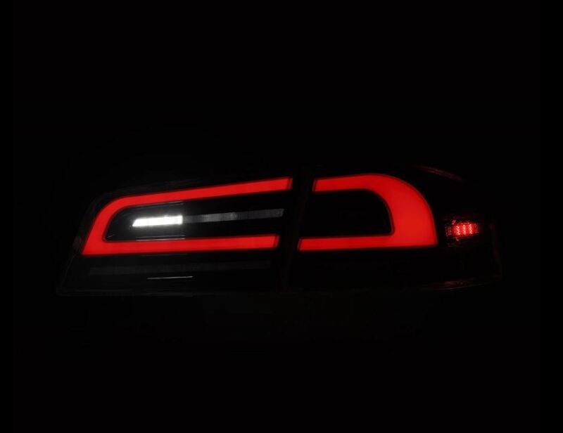 AlphaRex 12-21 Tesla Model S LUXX-Series LED Tail Lights - Black 601120