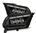 AlphaRex 10-12 Ford Mustang NOVA-Series LED Projector Headlights Blk w/Activ Light & Seq.Sig /SB DRL 880489