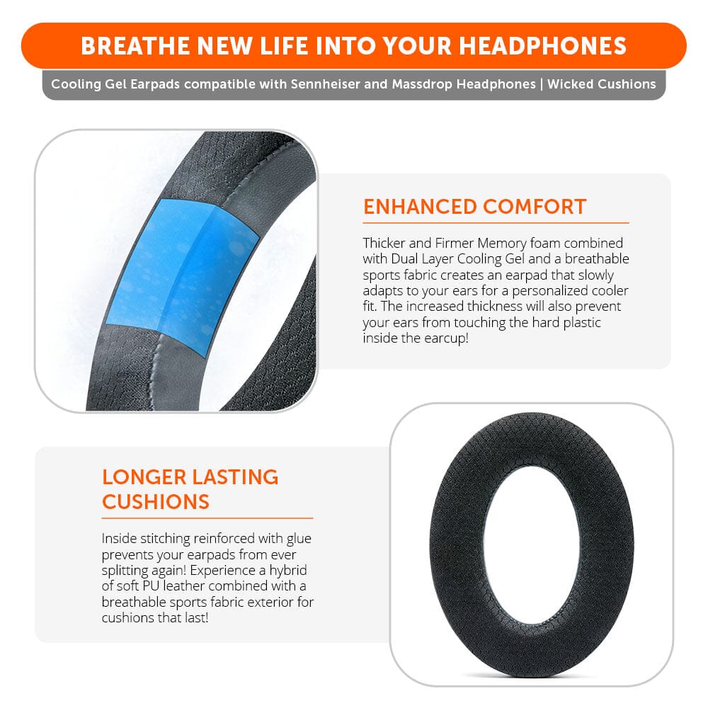 Earpads for Sennheiser PC38X & More - WC FreeZe Cooling Gel