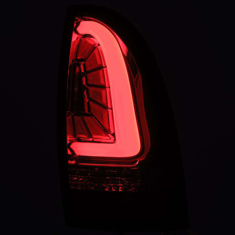 AlphaRex 05-15 Toyota Tacoma PRO-Series LED Tail Lights Red Smoke 680040