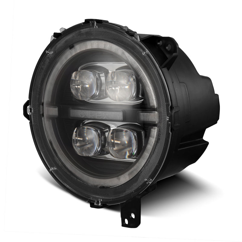 AlphaRex 18-23 Jeep Wrangler JL/Gladiator JT LED Proj Headlights Black w/ Activ Light/Seq Signal/DRL 880868