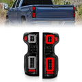 ANZO 19-21 Chevy Silverado Full LED Tailights Black Housing Clear Lens G2 (w/C Light Bars) 311414