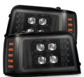 AlphaRex 92-96 Ford F-Series/Bronco NOVA-Series LED Proj Headlight Alpha-Bk w/Actv Light SS & SBDRL 880269