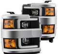 AlphaRex 15-19 Chevy Silverado 2500/3500 LUXX-Series Proj. Headlights Blk w/Actv SeqSig & SBDRL 880098