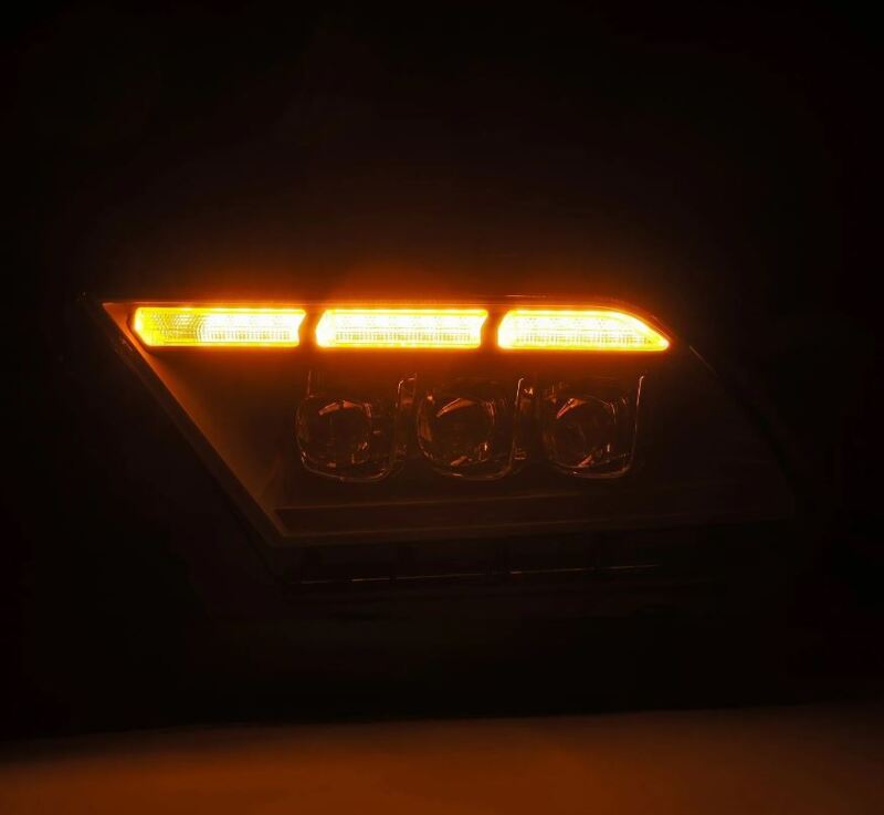 AlphaRex 10-12 Ford Mustang NOVA-Series LED Proj. Headlights Alpha-Blk w/Activ Lght & Seq.Sig SB DBL 880490