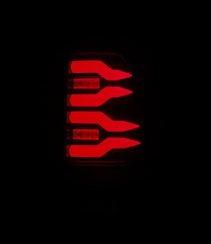 AlphaRex 97-03 Ford F150 / 99-16 Ford F250/F350/F450/F550 LUXX-Series LED Tail Lights - Black/Red 658003